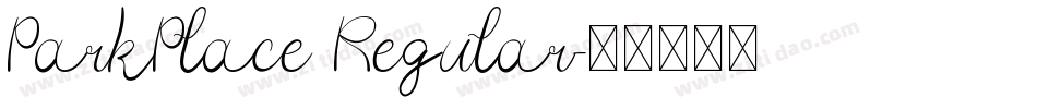 ParkPlace Regular字体转换